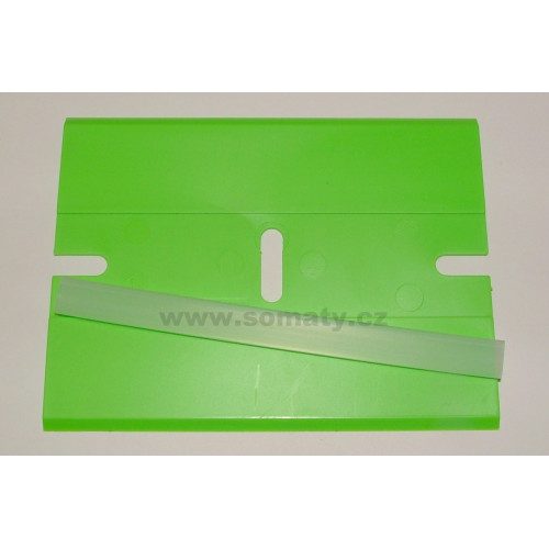Škrabka plastová s ochranným krytem (zelená)